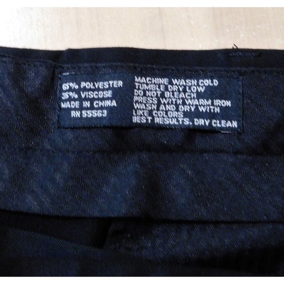 Jonathan Quale Reserve Shorts 56 Black Pleated Front Polyester Blend - Picture 6 of 6